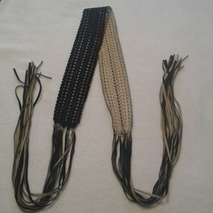 ❤SALE 2 FOR 30❤ Boho hippy festival perforated pierced fringe belt